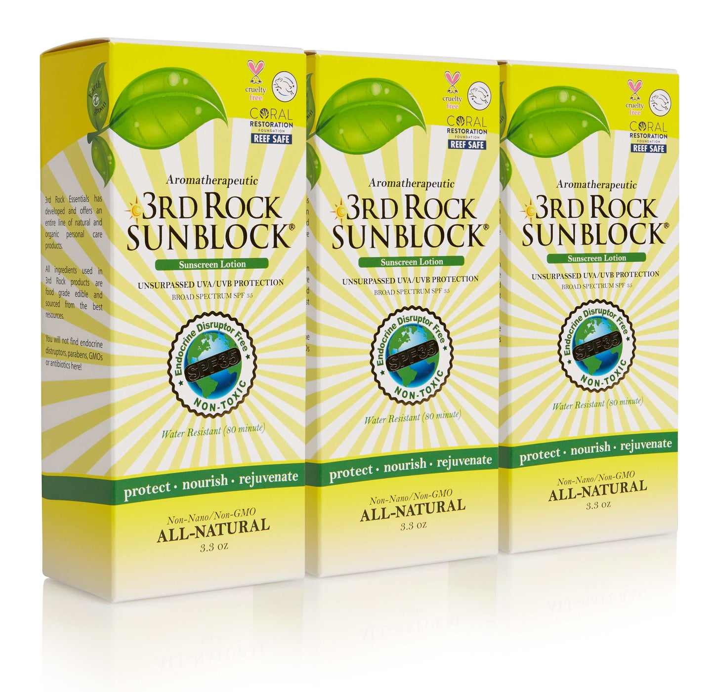 3rd Rock Sunblock® Sunscreen Lotion - Aromatherapeutic - Zinc Oxide 35 SPF | 3rd Rock Essentials | AI-Verified Clean | Daily Ritual Lab