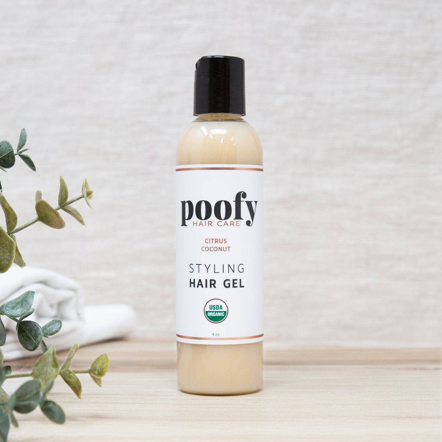 Citrus Coconut Styling Hair Gel Organic | Poofy Organics | Triple Veri