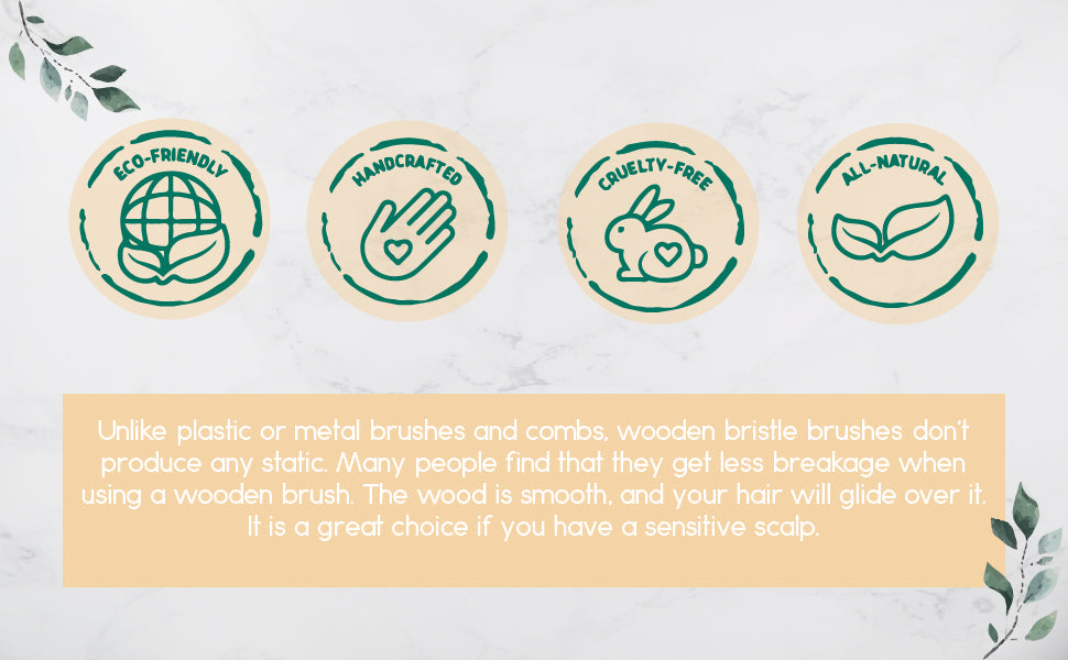 Wooden Detangling Hair Brush-4
