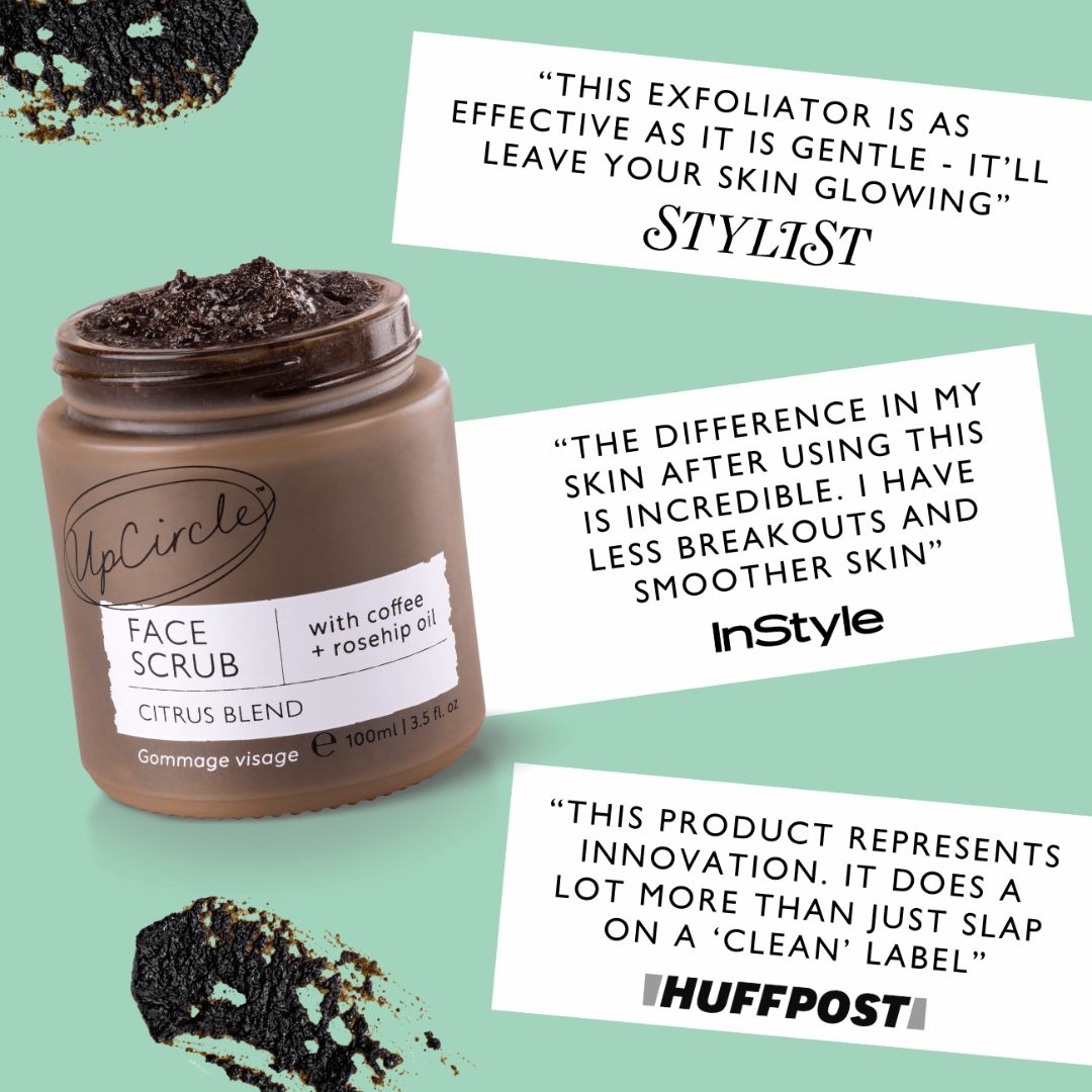 Face Scrub with Coffee + Rosehip Oil | UpCircle | Triple Verified Clea
