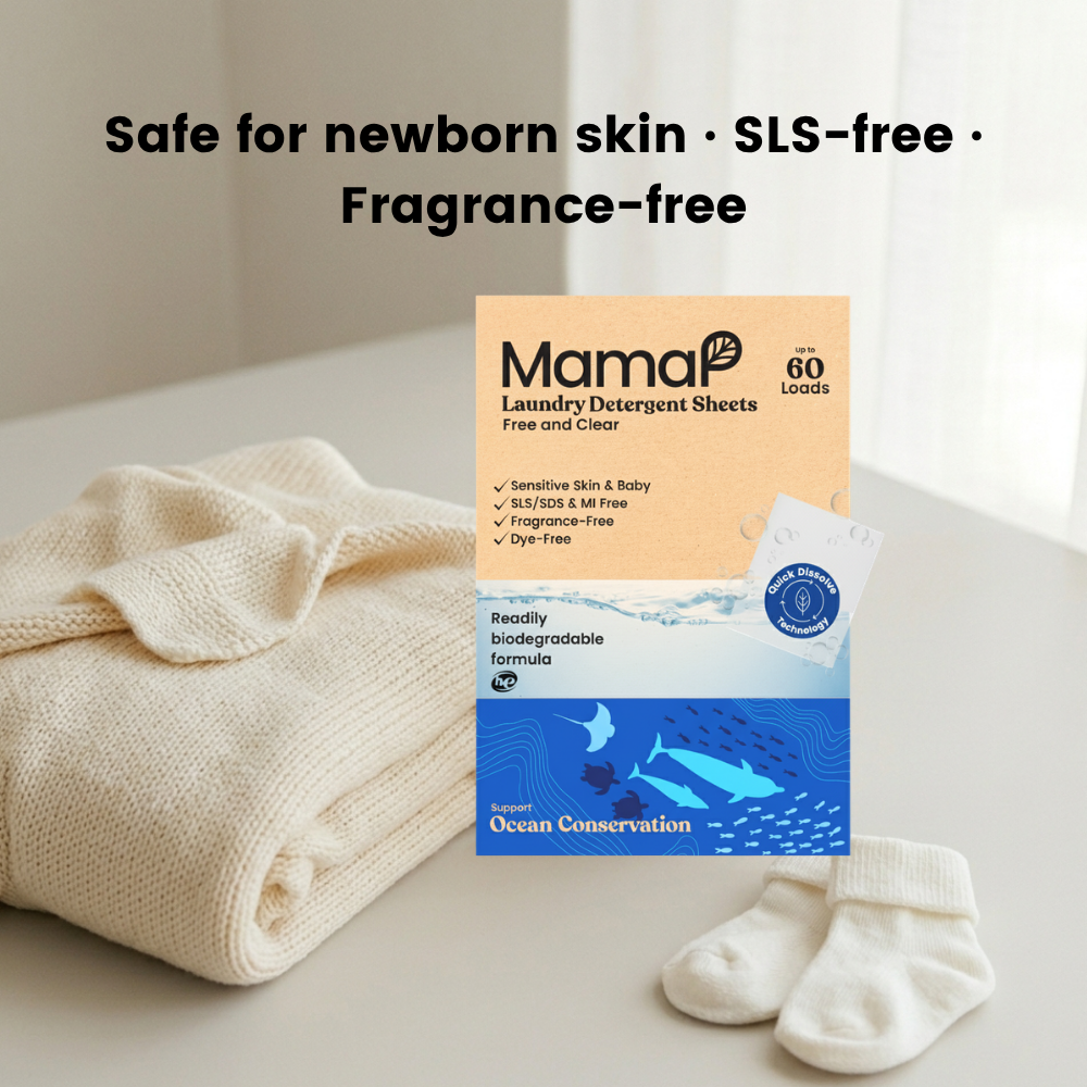 Laundry Detergent Sheets - Sensitive Skin, Baby-Safe, Fragrance-Free | MamaP | AI-Verified Clean | Daily Ritual Lab