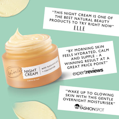 Night Cream with Hyaluronic Acid + Niacinamide | UpCircle | Triple Ver