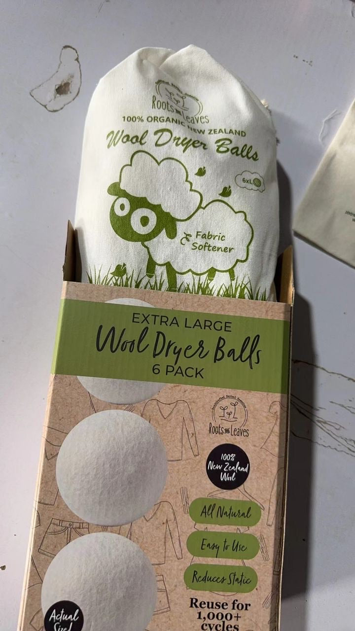 Organic New Zealand Wool Dryer Balls | Roots and Leaves LLC | Double V