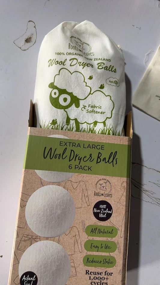 Organic New Zealand Wool Dryer Balls | Roots and Leaves LLC | Double Verified Clean | Daily Ritual Lab