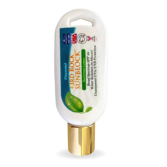 3rd Rock Sunblock® Sunscreen Lotion - Unscented - Zinc Oxide Sunscreen SPF 35 - 1.7 oz | 3rd Rock Essentials | AI-Verified Clean | Daily Ritual Lab