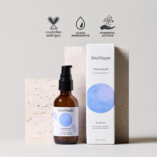 Mad Hippie Cleansing Oil For Face - Deep Cleansing Facial Cleanser & Makeup Remover For Dry, Sensitive, Acne-Prone Skin With Vitamin C-Rich Rosehip Oil