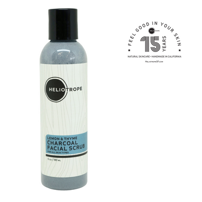 Lemon & Thyme Charcoal Face Scrub | Heliotrope SF | Double Verified Clean | Daily Ritual Lab