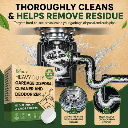 Garbage Disposal Cleaner & Deodorizer Tablets | Renuv | AI-Verified Cl