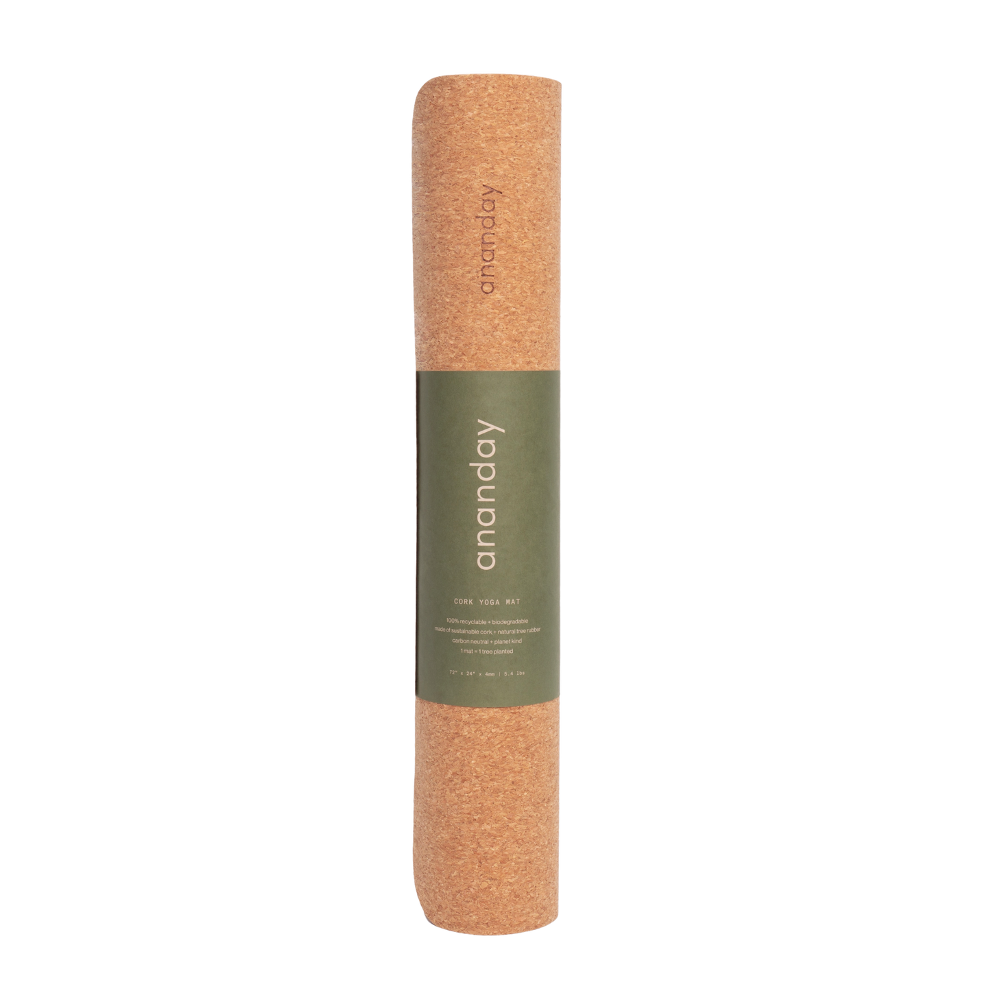 Ananday Cork Yoga Mat | Ananday | AI-Verified Clean | Daily Ritual Lab