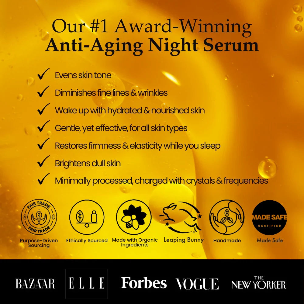 Night Bakuchiol Serum | Sagrada BioSkincare | Triple Verified Clean |