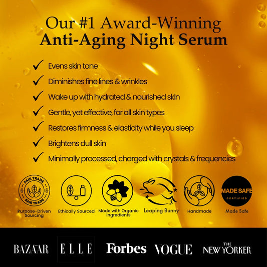 Night Bakuchiol Serum | Sagrada BioSkincare | Triple Verified Clean | Daily Ritual Lab