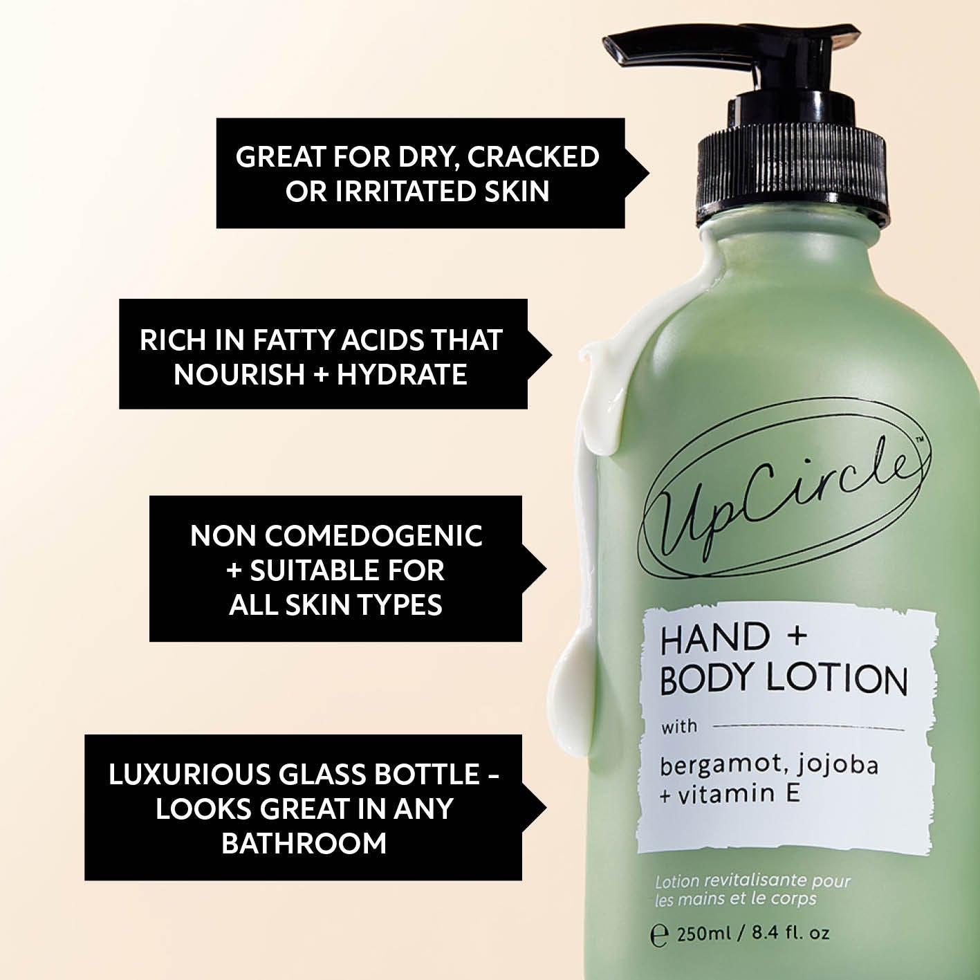 Hand + Body Lotion with Bergamot Water | UpCircle | Triple Verified Clean | Daily Ritual Lab