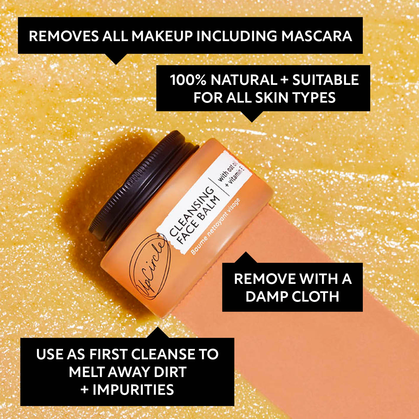 Cleansing Face Balm with Oat Oil + Vitamin E - Travel Size | UpCircle