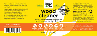 Natural Non-Toxic Wood Cleaner | Organic Chix | Double Verified Clean