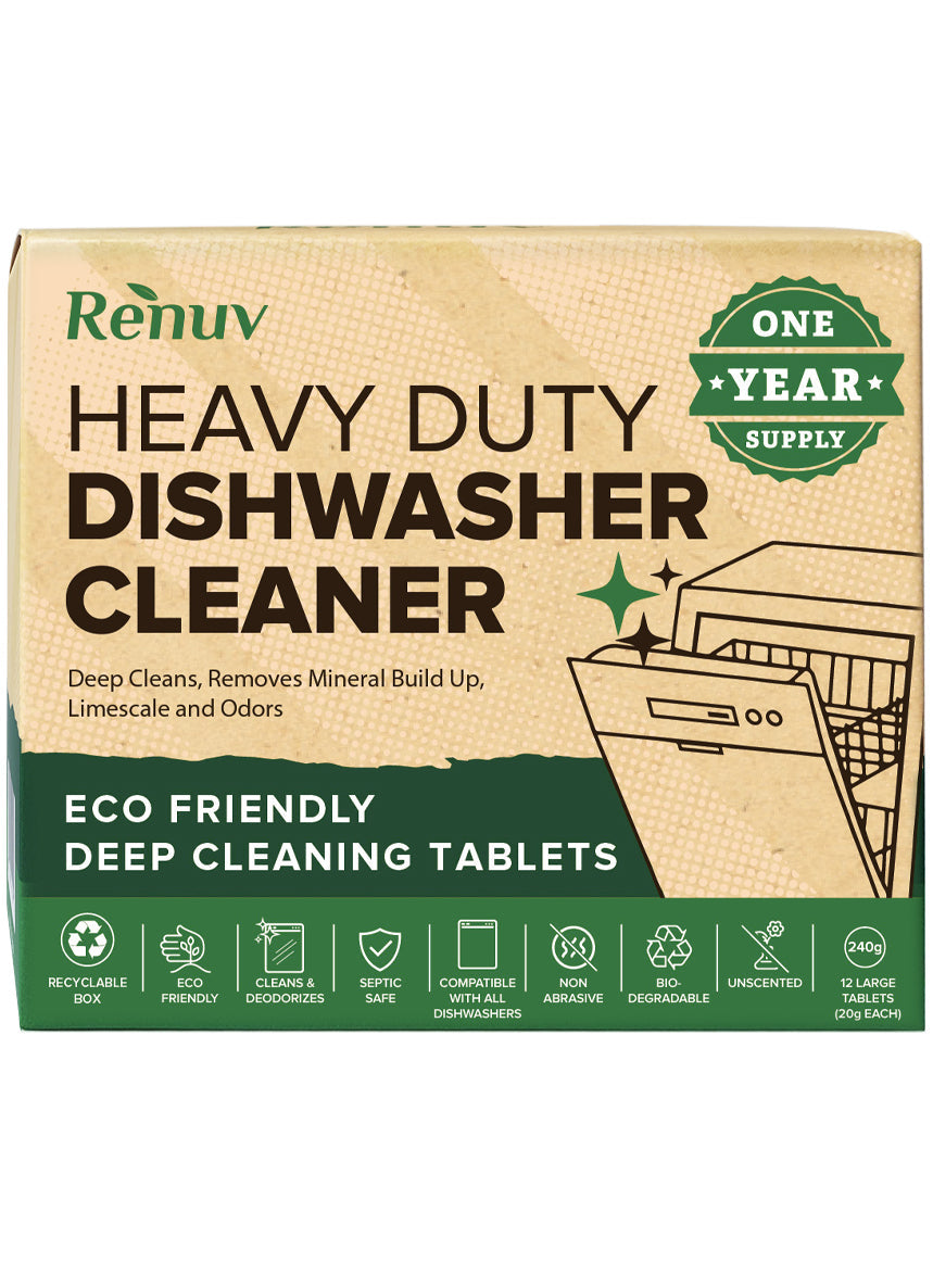 Dishwasher Cleaner and Deodorizer Tablets | Renuv | AI-Verified Clean
