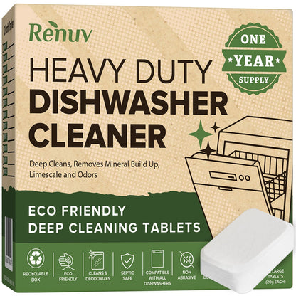 Dishwasher Cleaner and Deodorizer Tablets | Renuv | AI-Verified Clean