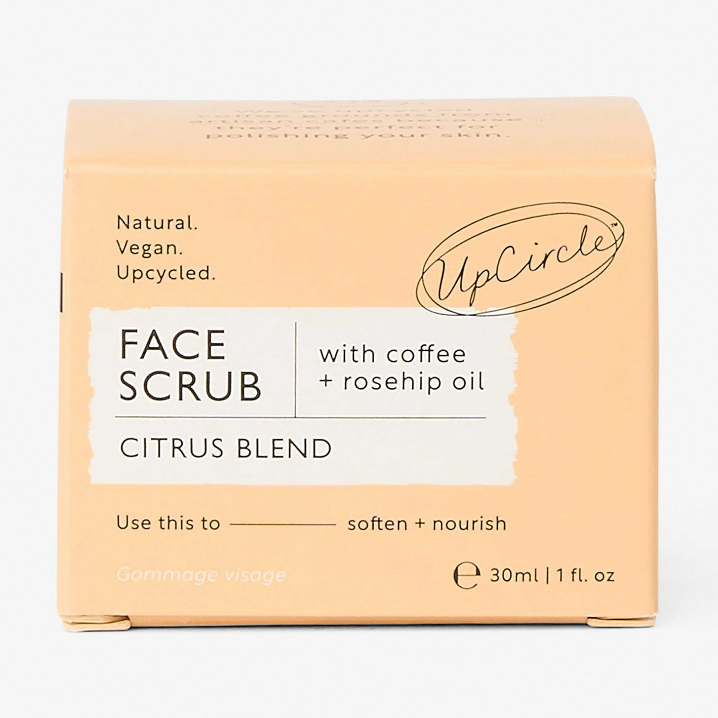 Natural Face Scrub – Citrus Blend – Travel Size | UpCircle | Triple Ve