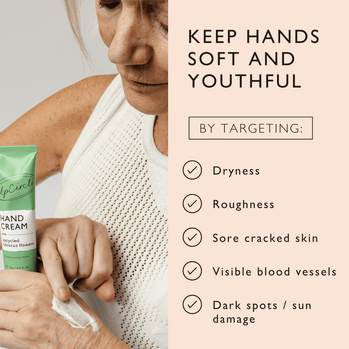 Hand Cream with Hibiscus Flowers | UpCircle | Triple Verified Clean | Daily Ritual Lab