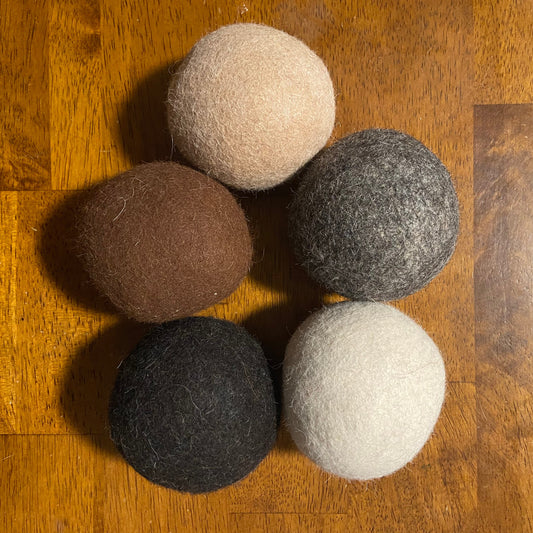 Locally Sourced Alpaca Dryer Balls (Pack of 3) | Green Llama | AI-Verified Clean | Daily Ritual Lab