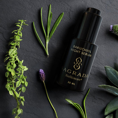 Night Bakuchiol Serum | Sagrada BioSkincare | Triple Verified Clean |