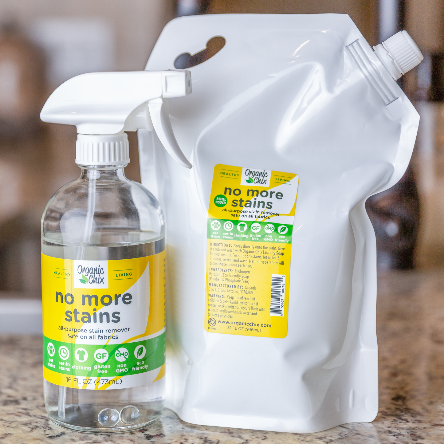 Natural Non-Toxic Stain Remover | Organic Chix | Double Verified Clean