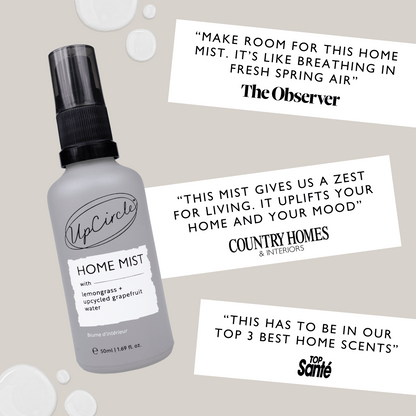 Home Mist with Lemongrass + Grapefruit | UpCircle | Triple Verified Clean | Daily Ritual Lab