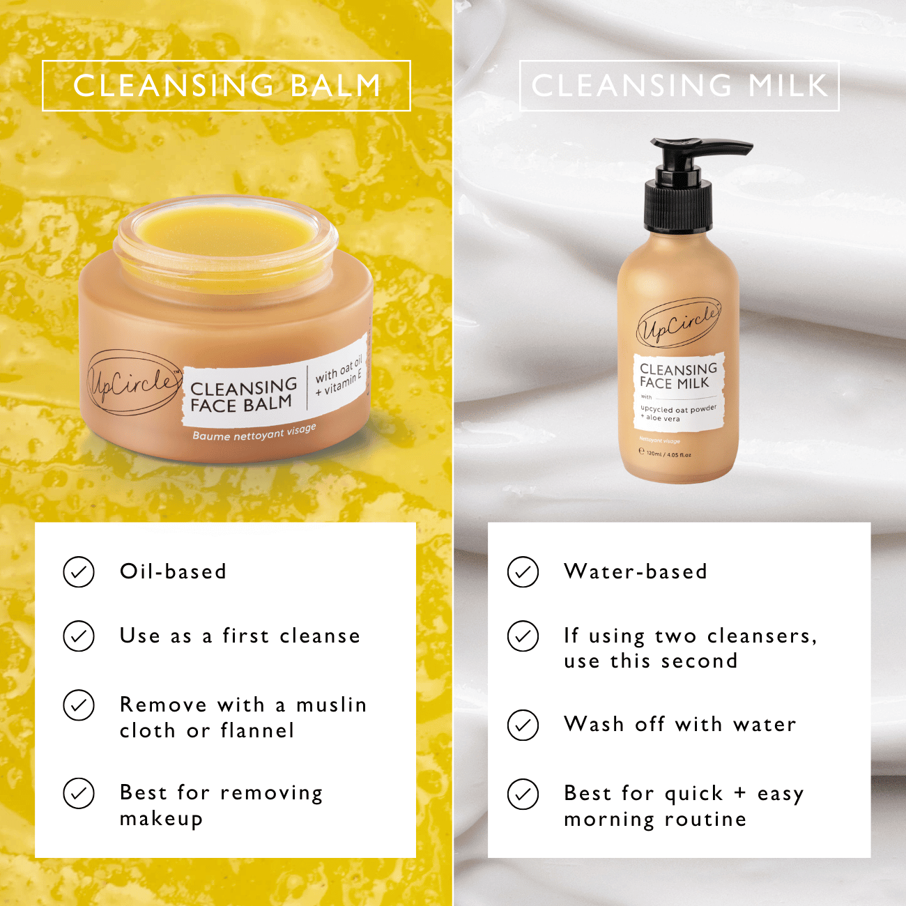 Cleansing Face Balm with Oat Oil + Vitamin E - Travel Size | UpCircle