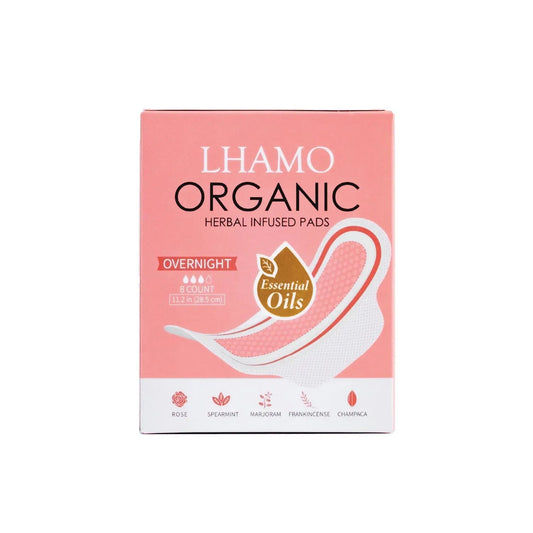 Pure Care Organic Herbal Infused Pads - Overnight | Lhamo Pad | AI-Verified Clean | Daily Ritual Lab