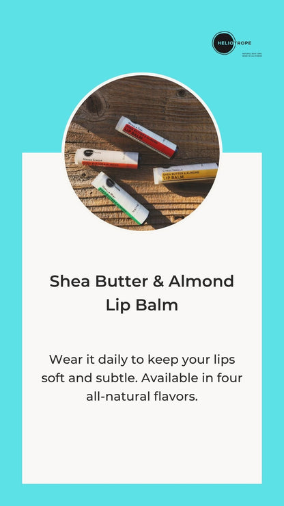 Shea Butter & Almond Lip Balm | Heliotrope SF | Double Verified Clean