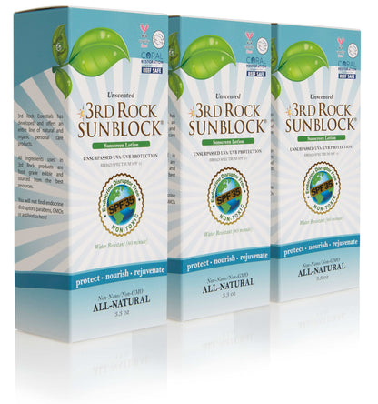 3rd Rock Sunblock® Sunscreen Lotion - Unscented - Zinc Oxide SPF 35 |