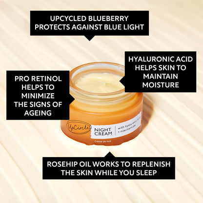 Night Cream with Hyaluronic Acid + Niacinamide | UpCircle | Triple Ver