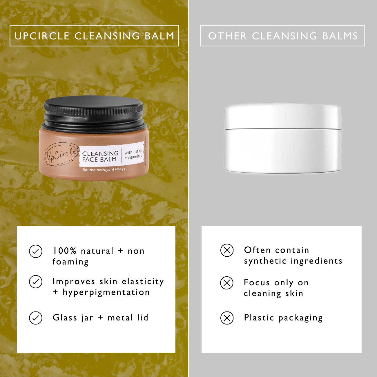 Cleansing Face Balm with Oat Oil + Vitamin E - Travel Size | UpCircle