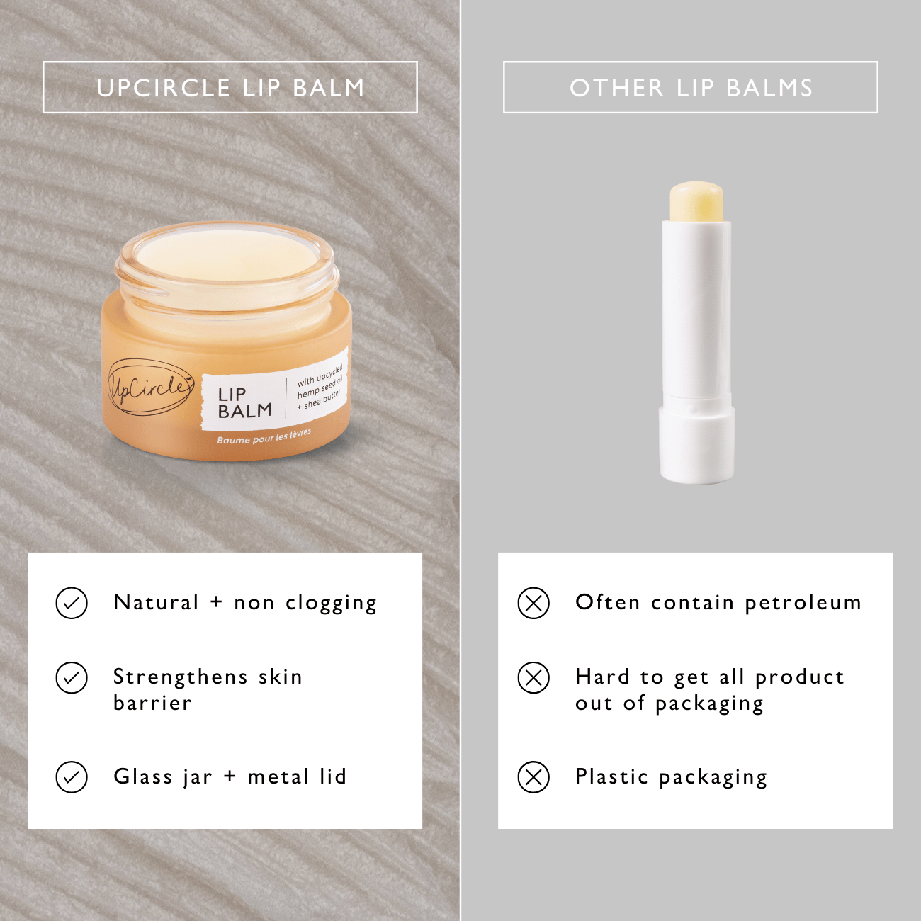 Lip Balm with Hemp Seed Oil | UpCircle | Triple Verified Clean | Daily Ritual Lab