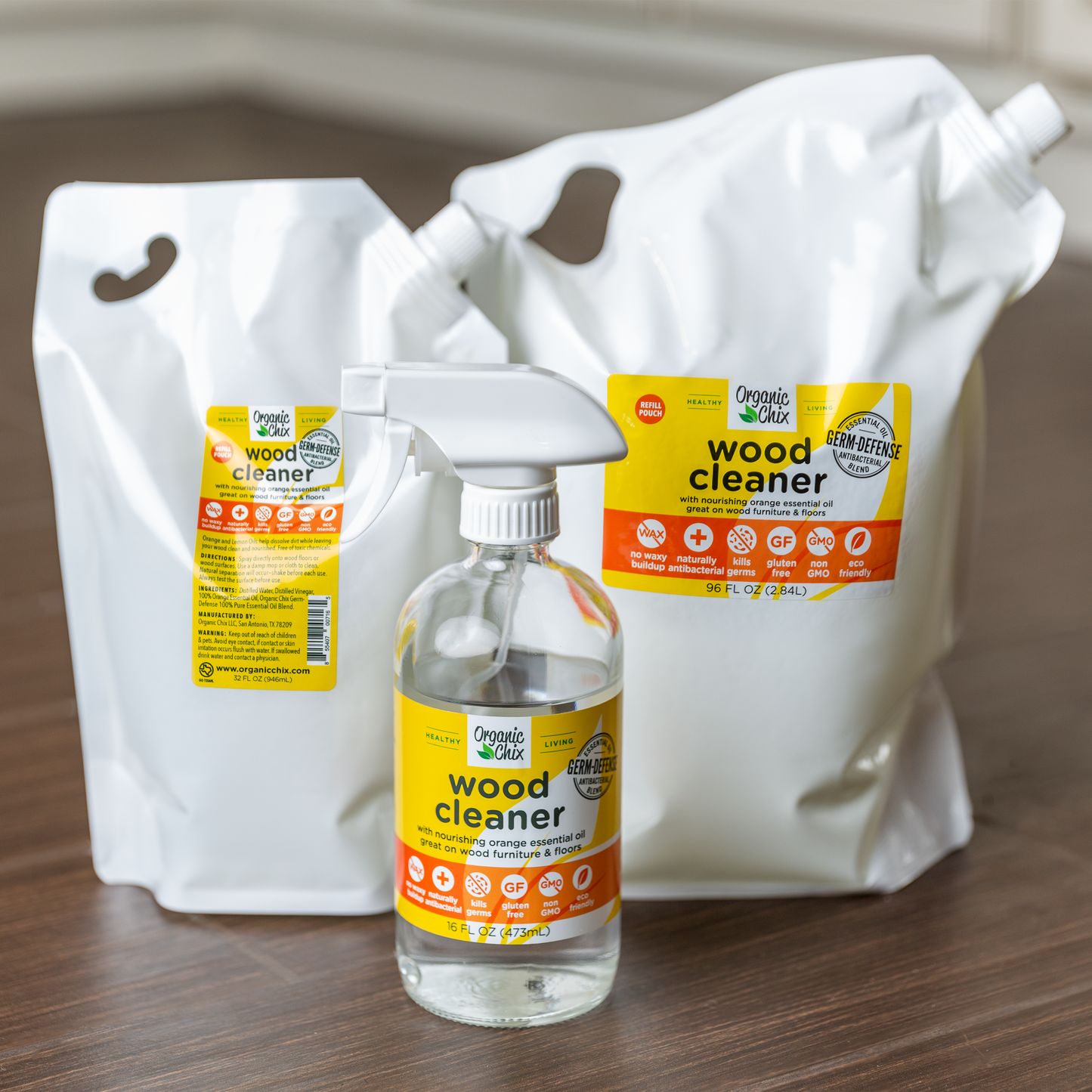 Natural Non-Toxic Wood Cleaner | Organic Chix | Double Verified Clean