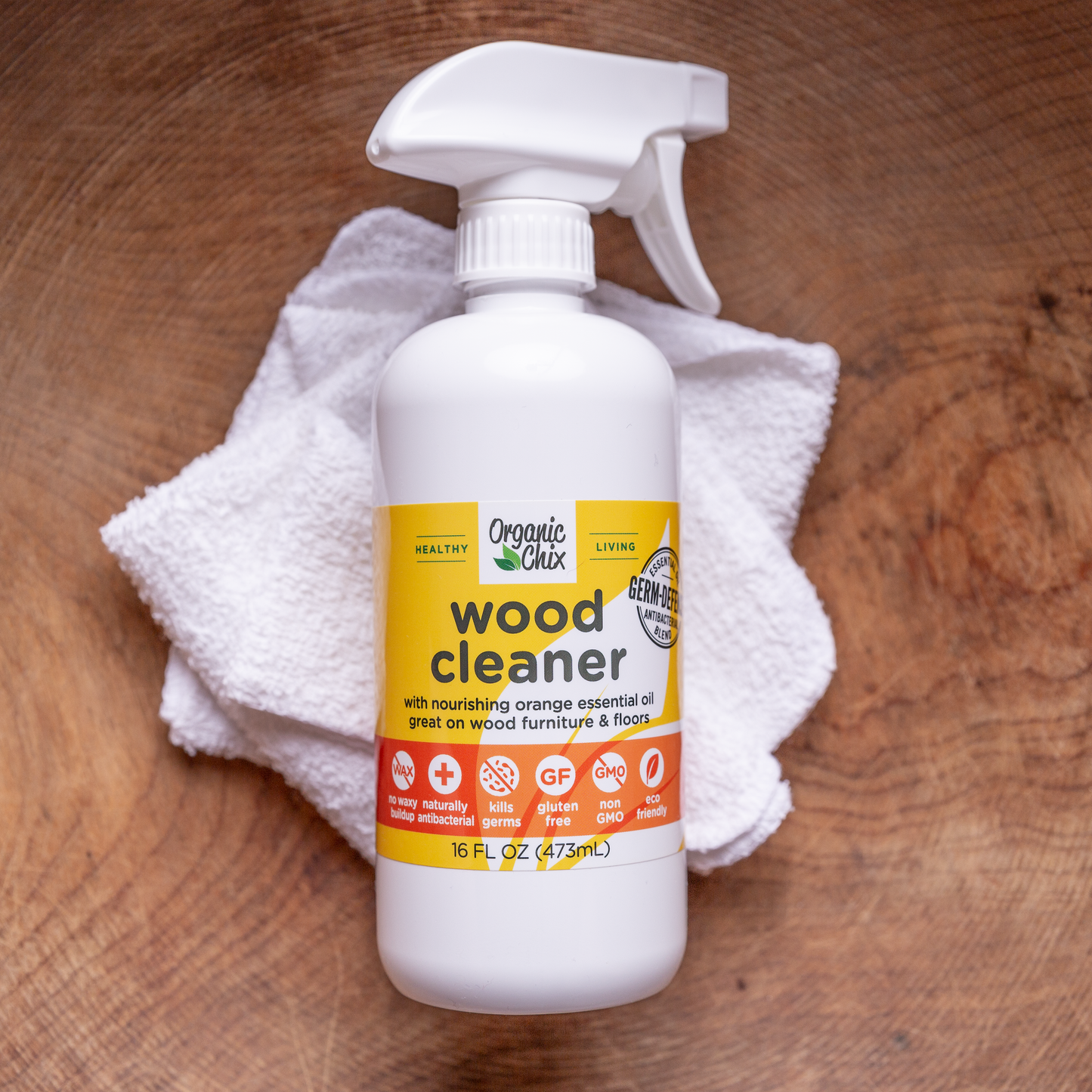Natural Non-Toxic Wood Cleaner | Organic Chix | Double Verified Clean