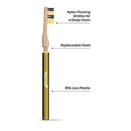 Revolve Manual Toothbrush with Replaceable Head - Save the Bees | Mama