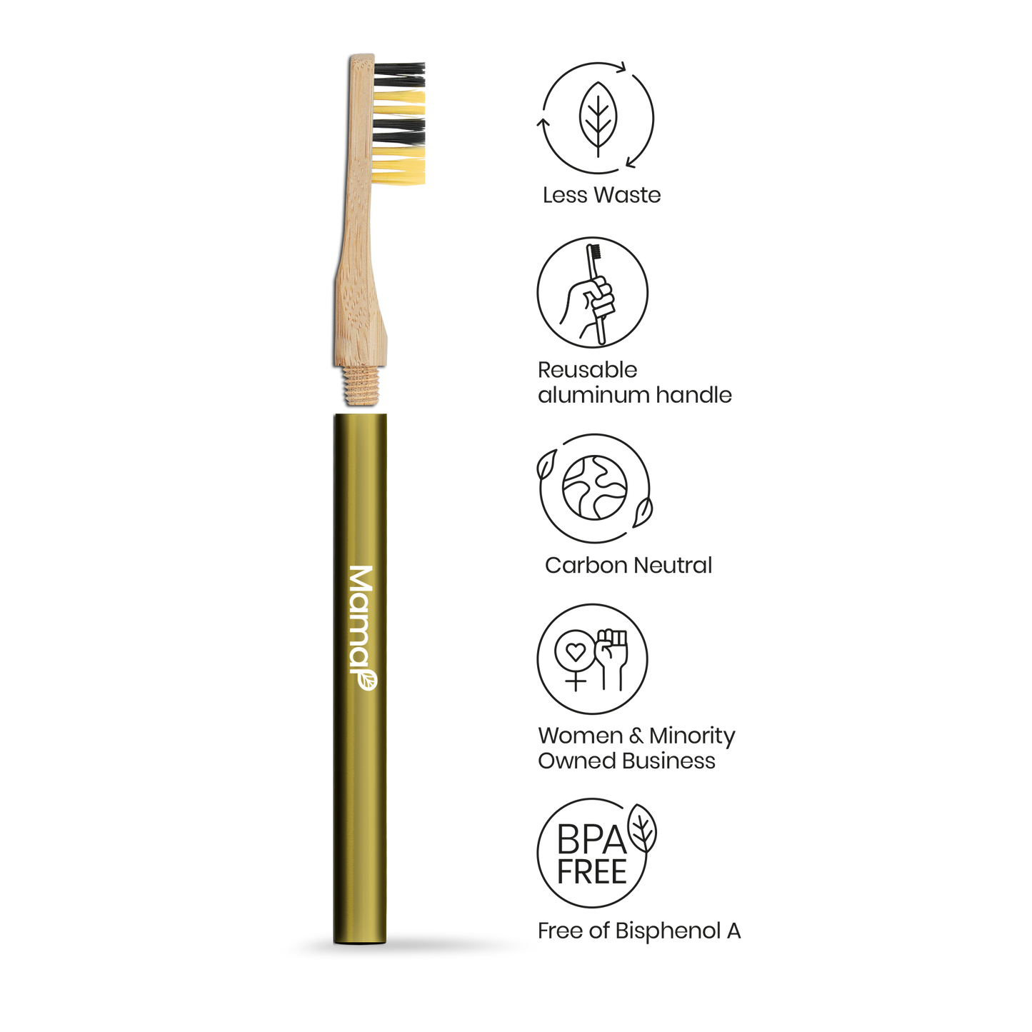 Revolve Manual Toothbrush with Replaceable Head - Save the Bees | Mama