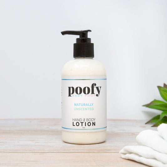 Baby Lotion Naturally Unscented | Poofy Organics | Triple Verified Cle