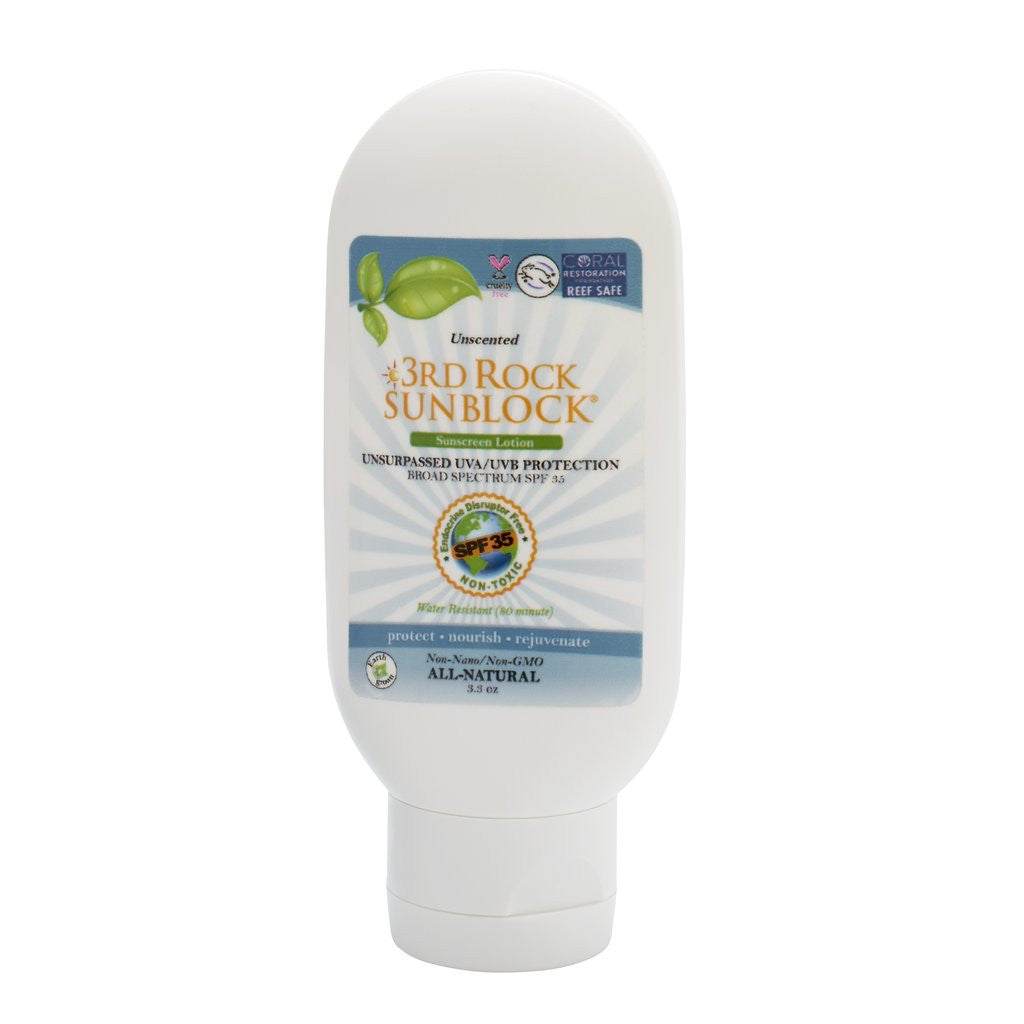 3rd Rock Sunblock® Sunscreen Lotion - Unscented - Zinc Oxide SPF 35 |