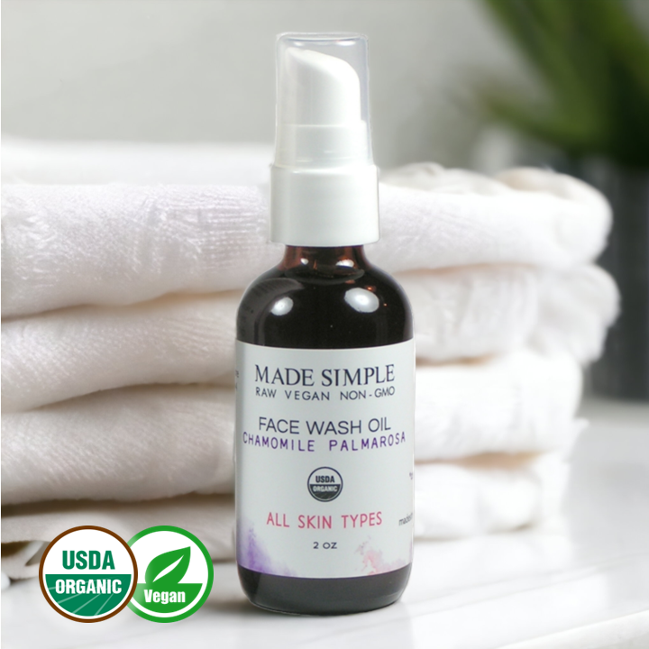 FACE WASH - Chamomile Palmarosa - Certified Organic & Vegan