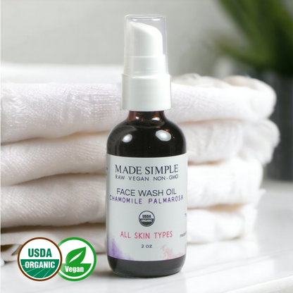 FACE WASH - Chamomile Palmarosa - Certified Organic & Vegan