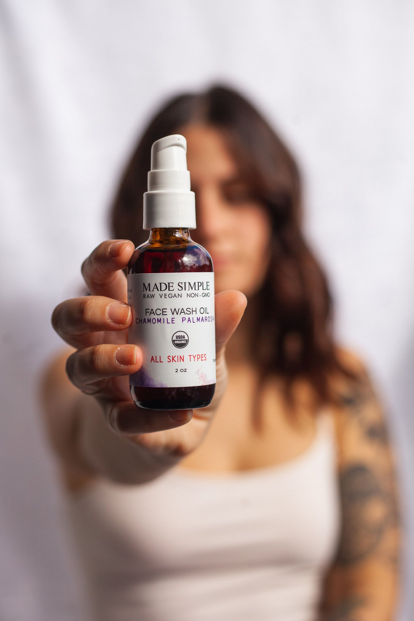 FACE WASH - Chamomile Palmarosa - Certified Organic & Vegan