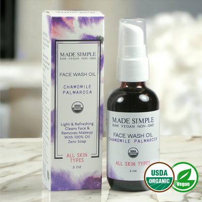 FACE WASH - Chamomile Palmarosa - Certified Organic & Vegan