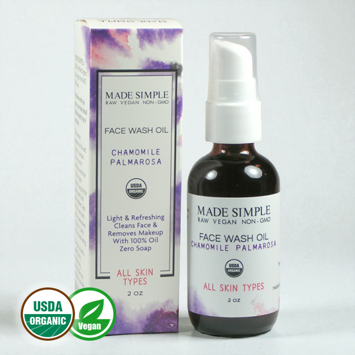 FACE WASH - Chamomile Palmarosa - Certified Organic & Vegan