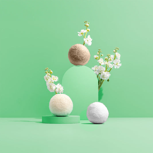 Locally Sourced Alpaca Dryer Balls (Pack of 3) | Green Llama | AI-Verified Clean | Daily Ritual Lab