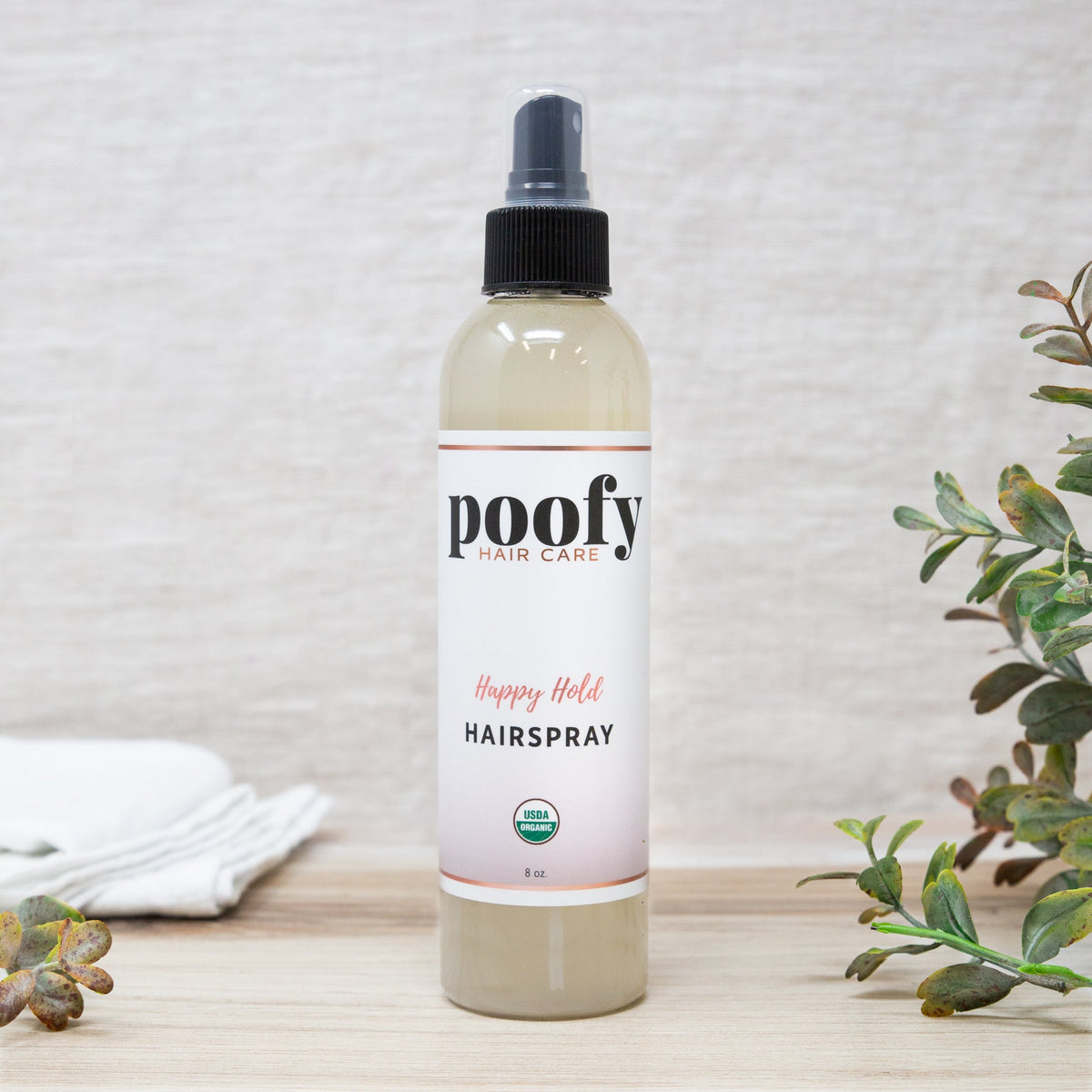 Happy Hold Hair Spray Organic | Poofy Organics | Triple Verified Clean | Daily Ritual Lab