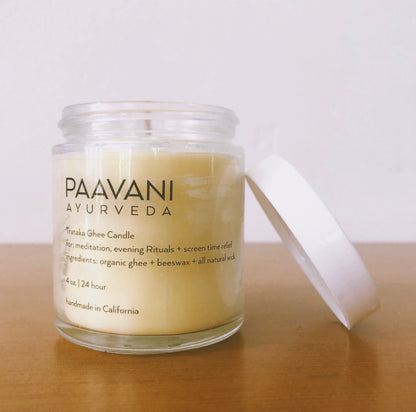 Trataka Ghee Candle | Ayurvedic Meditation Candle for Focus & Eye Health