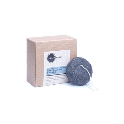 Konjaku & Charcoal Exfoliating Sponge | Heliotrope SF | AI-Verified Clean | Daily Ritual Lab
