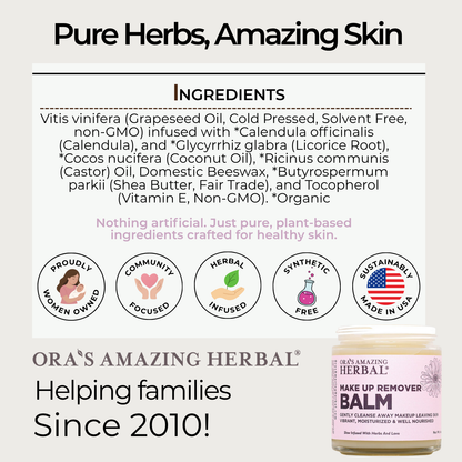 Make Up Remover Balm with Calendula, Fragrance Free | Ora's Amazing He