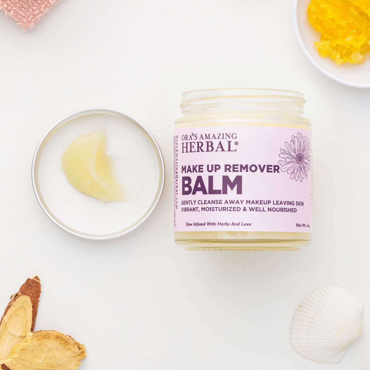 Make Up Remover Balm with Calendula, Fragrance Free | Ora's Amazing He